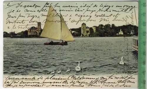 Hamburg, Uhlenhorst 1905, Verlag: C. Worzedialeck, Hamburg,; Postkarte, Frankatur,  Stempel, HAMBURG, 28.3.05