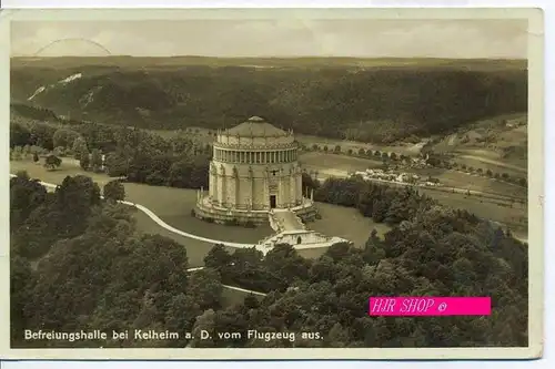 Befreiungshalle bei Kehlheim a. D. vom Flugzeug aus. Gelaufen, 7.03.1936