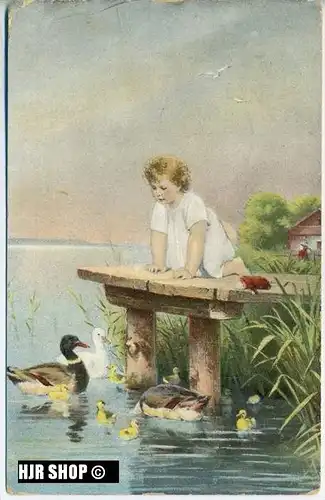 um 1910/1920,  Ansichtskarte Am Teich