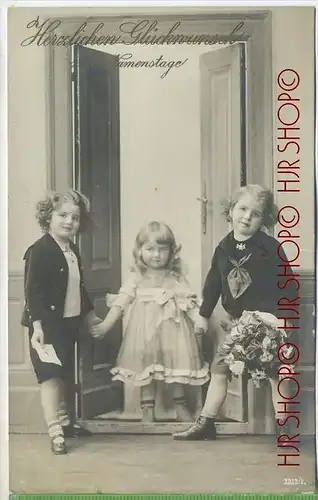 Herzlichen Glückwunsch zum Namennstage um 1910/1920   Verlag:    Postkarte,  mit Frankatur, mit Stempel   Erhaltung: I-I