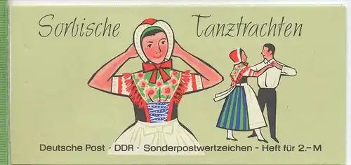 1971, Sorbische Tanztrachten, MH.- MiNr. 5 **  Deckblatt teilw. gelöst,  Zustand: I-II