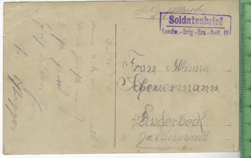 Deutsche Offiziere 1916 -, Verlag : ------------, FELD-POSTKARTE  ohne Frankatur, mit Stempel 18.3.15
