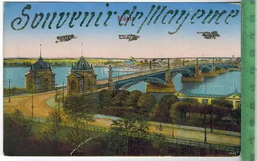 Mainz ; Souvenir de Meyence,  Verlag: ; Postkarte ohne Frankatur,  Stempel,  Maße: 14  x 9 cm, Erhaltung: I-II