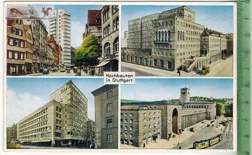 Hochbauten in Stuttgart-1930-Verlag: Hans Boettcher, Stuttgart,  POSTKARTE, datiert 22.5.30, Erhaltung: I-II, unbenutzt