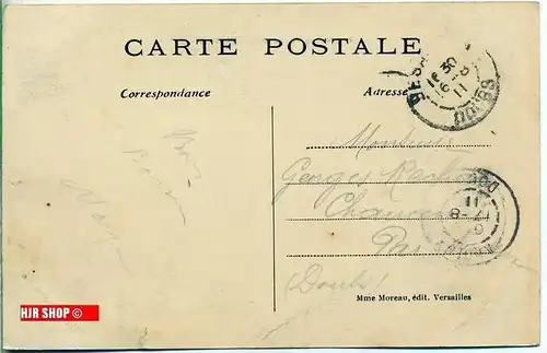 Postkarte  VERSAILLES gelaufen, frankiert, 1911