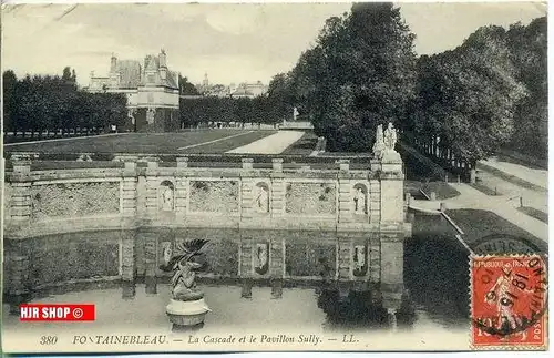 Postkarte  Palais de Fontainebleau   gelaufen, frankiert, 1910