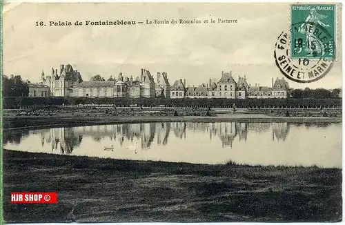Postkarte  Palais de Fontainebleau   gelaufen, frankiert, 1910