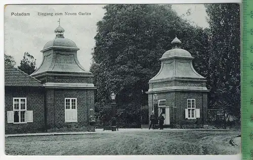 Potsdam. Eingang zum Neuen Garten, 1920Verlag: --------.- Postkarte, ohne, Frankatur, Stempel , 29.3.20