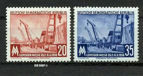 DDR 1956, 25. Febr. Leipziger Früjahrsmesse, Minr.518,519**, Satz 2 W