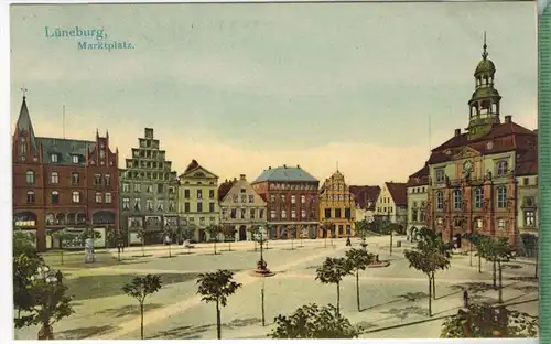 Lüneburg, Marktplatz,Verlag: --------,   Postkarte, unbenutzte Karte, Maße:14 x 9  cm. Erhaltung:I-II,