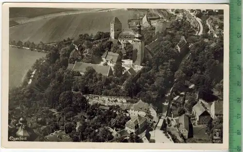 Querfurt, Fliegeraufnahme, 1942, Verlag: --------. Postkarte, sauber gestempelt mit Frankatur, Stempel, QUERFURT,