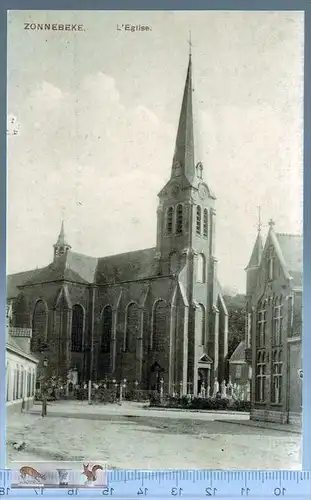 Zonnebeke, L`Eglise -- Verlag:  POSTKARTE, Erhaltung: I-II, unbenutzt, Karte wird in Klarsichthülle verschickt.