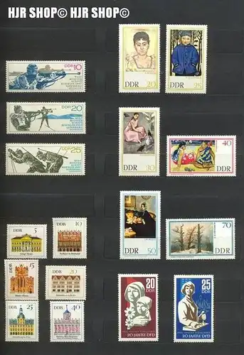 1967, MiNr. 1245-1250**, Satz 6 W, Minr. 1251-1253**, Satz 3 W, MiNr. 1256+1257**, Satz 2 W, ;iNr. 1262-1267**, Satz 6 W