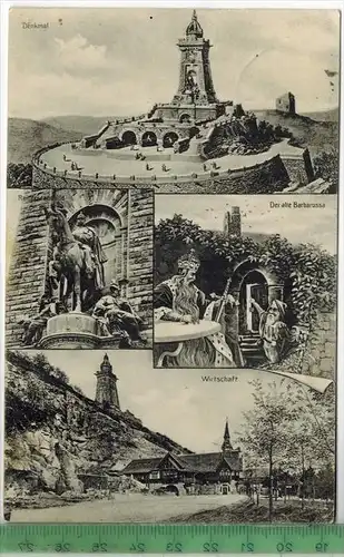 Bad Frankenhausen 1911, Verlag: G. Werneburg, Frankenhausen, FELD-POST- KARTE ohne Frankatur  mit  Stempel,