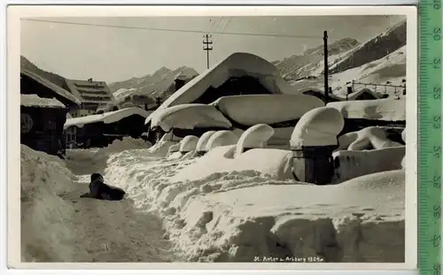 St. Anton 1943, Verlag:----,  POSTKARTE mit Frankatur, mit  Stempel, STANTON 4.2.43, Erhaltung: I-II,