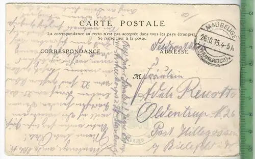 Monaco, Vue Génèrale de la Principauè 1915, Verlag:-----,  FELD-POST KARTE ohne Frankatur  mit  Stempel, MAUBEUGE