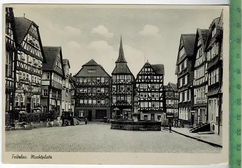 Fritzlar, Marktplatz, Verlag: Hans Knapp, Fritzlar , Postkarte, Erhaltung: I-II, unbenutzt, Maße: 14,8 x 10,5 cm