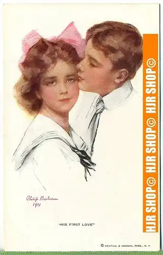 „His First Love..“  um 1910 /1920 ,  Künstler-Postkarte, signiert ungebrauchte Karte