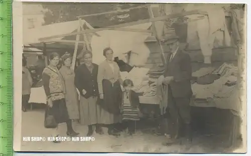 „Trödelmarkt Anfang 20. Jhd.“, Ansichtskarte, ungebrauchte Karte