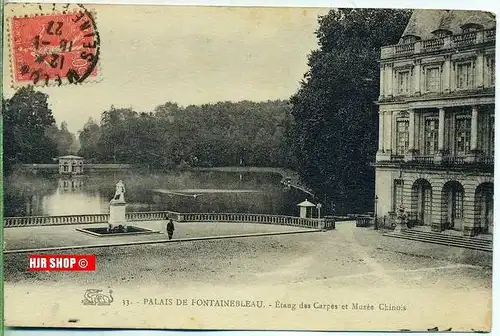 Postkarte  Palais de Fontainebleau,   gelaufen, frankiert, 1927