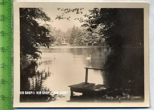 Velp en Rozendaal, ca. 1920/1930,  Sammelfoto 8,6 x 6,7 cm,  Velp, Vijver Biljoen