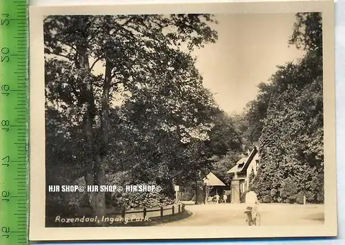 Velp en Rozendaal, ca. 1920/1930,  Sammelfoto 8,6 x 6,7 cm,  Rozendaal,Ingang Park