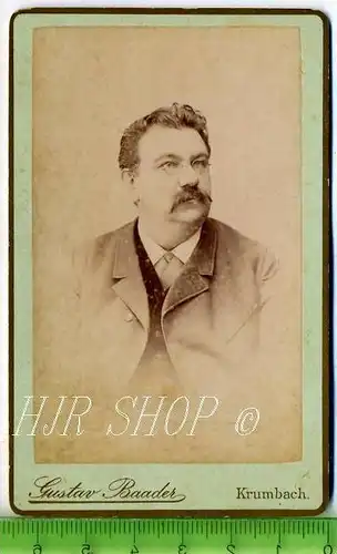 Gustav Baader, Krumbach vor 1900 kl.. Format, s/w., I-II,