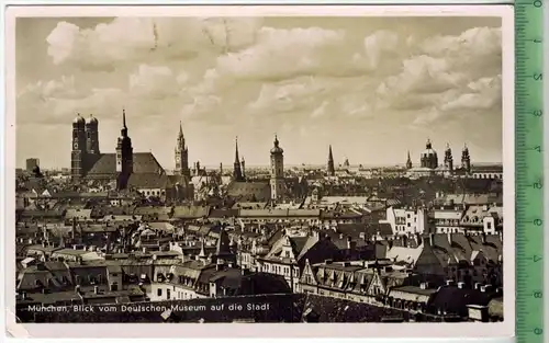München, Blick vom Deutschen Museum auf die Stadt -1941-, Verlag. A. Lengauer, München, POSTKARTE  mit Frankatur,