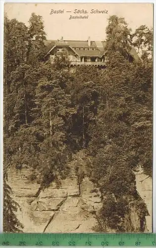 Bastei-Sächs. Schweiz, Basteihotel, Verlag: R. Hering, POSTKARTE, unbenutzte Karte, Erhaltung: I-II,