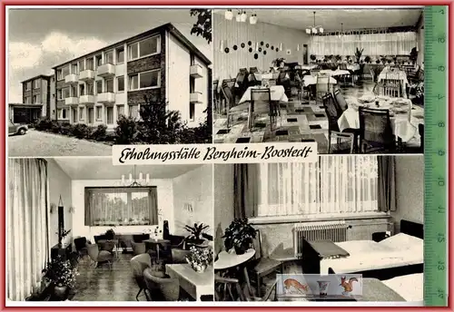 Erholungsstätte Bergheim-Boostedt-1975-, Verlag.: Schöning & Co., Lübeck, POSTKARTE  mit Frankatur, mit Stempel,