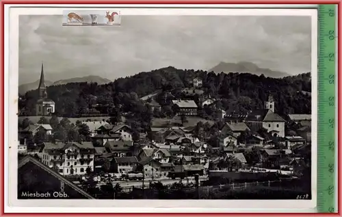 Miesbach Obb.-1943-, Verlag: Jakob Feldbauer, München, POSTKARTE  mit Frankatur,  mit Stempel, MIESBACH 11.8.43