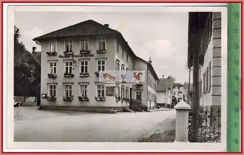 Scheidegg/Allgäu-Gasthof Krone -1951-,Verlag: Schöning & Co., Lübeck  POSTKARTE  mit Frankatur,  mit Stempel,