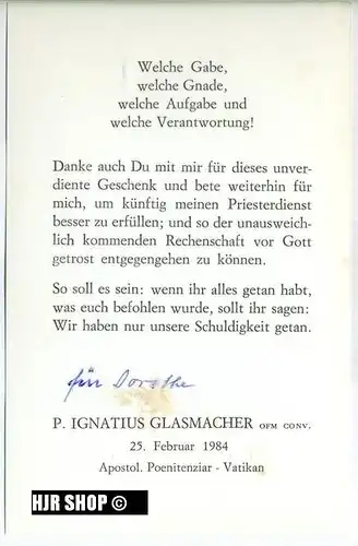 1984 Ansichtskarte "Papst"