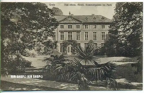 um 1920/1930  Antsichtskarte,  „Sommerpalais im Park“  mit Frankatur, Stempel