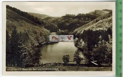 Wiesenbeker Teich-1929 -Verlag: R. Lederbogen, Halberstadt, FELD -  POSTKARTE besch., Frankatur, mit Stempel