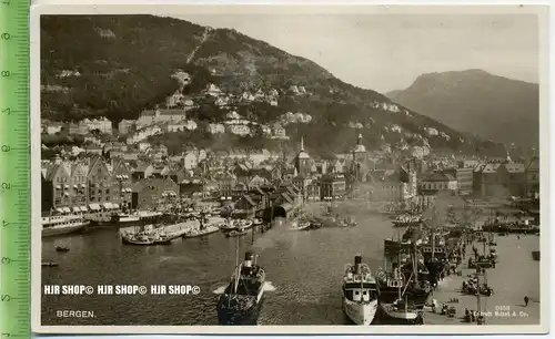 „Bergen“  um 1930/1940  , Ansichtskarte ohne Frankatur, mit Stempel,