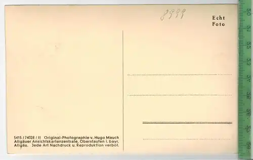 Scheidegg, oberer Rohrach-Wasserfall um 1950/1960, Verlag: Hugo Mauch, POSTKARTE,   Erhaltung: I-II