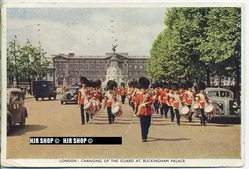 um 1950/1960 Ansichtskarte,  „Buckingham Palace“ mit Frankatur