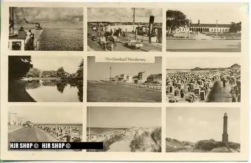 um 1950/1960 Ansichtskarte,  „Nordseebad Norderney“ mit Frankatur ( entfernt )