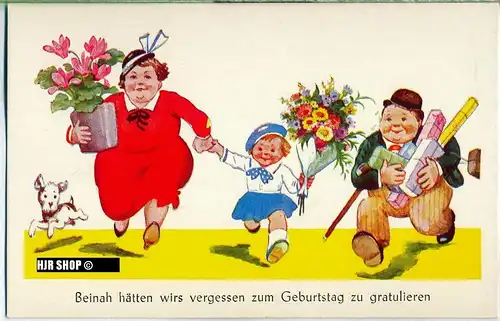 Postkarte:  Wir gratulieren zum Geburtstag, ungelaufen,