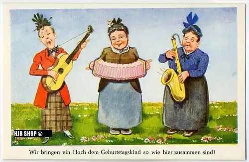 Postkarte:  Wir gratulieren zum Geburtstag, ungelaufen,