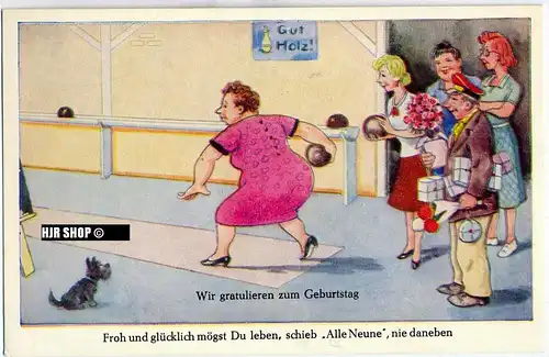 Postkarte:  Wir gratulieren zum Geburtstag, ungelaufen,