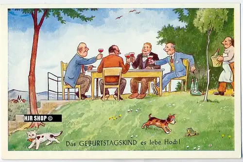 Postkarte:  Das Geburtstagskind es lebe Hoch!, ungelaufen,