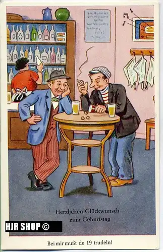 Postkarte:  Herzlichen Glückwunsch zum Geburtstag,  ungelaufen,