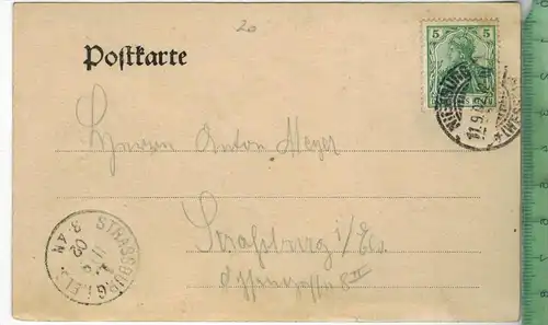 Gruß aus Nienburg a. W., Rathaus, 1902, Verlag: ----, POSTKARTE, Frankatur,  Stempel, NIENBURG 11.9.02