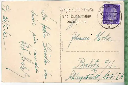 Wachaufzug 1943 -Verlag. Georg Klemm, Berlin,  POSTKARTE mit Frankatur, mi Stempel, gelaufen, 25.1.43, Erhaltung: I-II