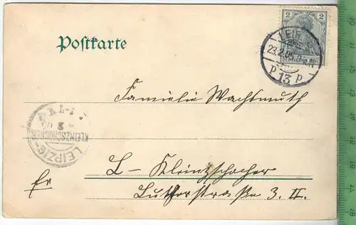 Sternhaus bei Gernrode a. Harz -1905- Verlag : Louis Glaser, Leipzig, POSTKARTE mit Frankatur, mit Stempel