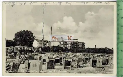 Ostseebad-Ahlbeck -1934-, Verlag : M. Hertzfeldt, Stettin, POSTKARTE mit Frankatur, mit Stempel  AHLBECK 14.7.34