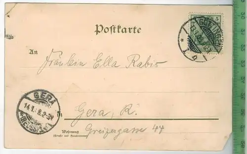 Göttingen, Bahnhof - 1908- Verlag: ------,  POSTKARTE-mit Frankatur, mit  Stempel, GÖTTINGEN 13.1.08