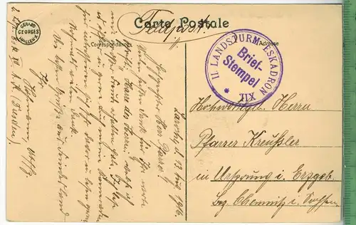G.G.H. Laroche. Entrèe des ruines du chàteau 1916, Verlag: Gerard Georges FELD-,Postkarte ohne Frankatur,  mit Stempel,